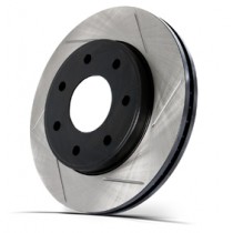 Mitsubishi Lancer Evo 8 Stoptech Power Slot Grooved Discs Driver Rear 