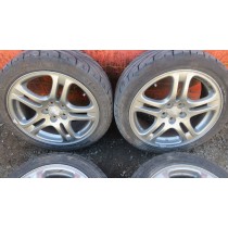 SUBARU IMPREZA WRX NEWAGE ALLOY 17" WHEELS 5X100 WITH GOOD TYRES- JDM
