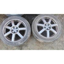 GENUINE ENKEI RFRB ALLOY WHEELS WITH TYRES 5X100 17" SUBARU IMPREZA GDB GC8 